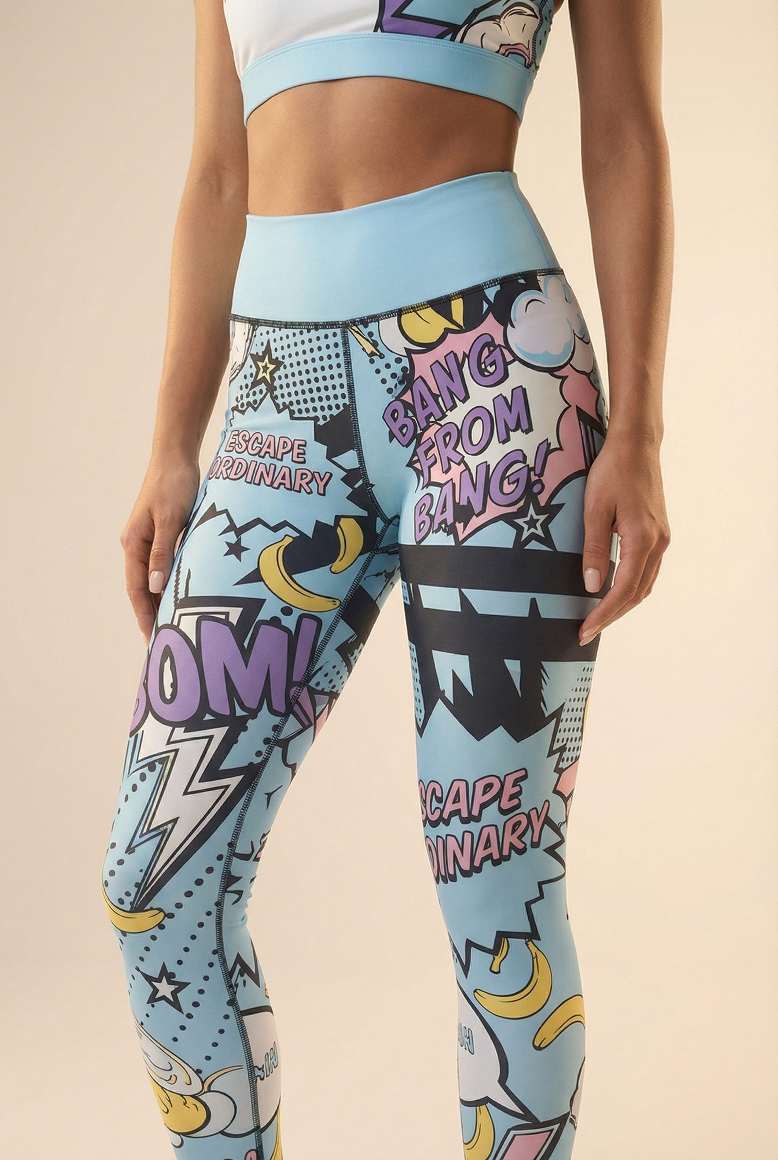 StudioPrint Pop Art High-Waist Legging in Blue
