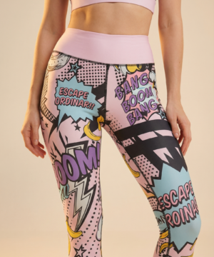 StudioPrint Pop Art High-Waist Legging in Pink