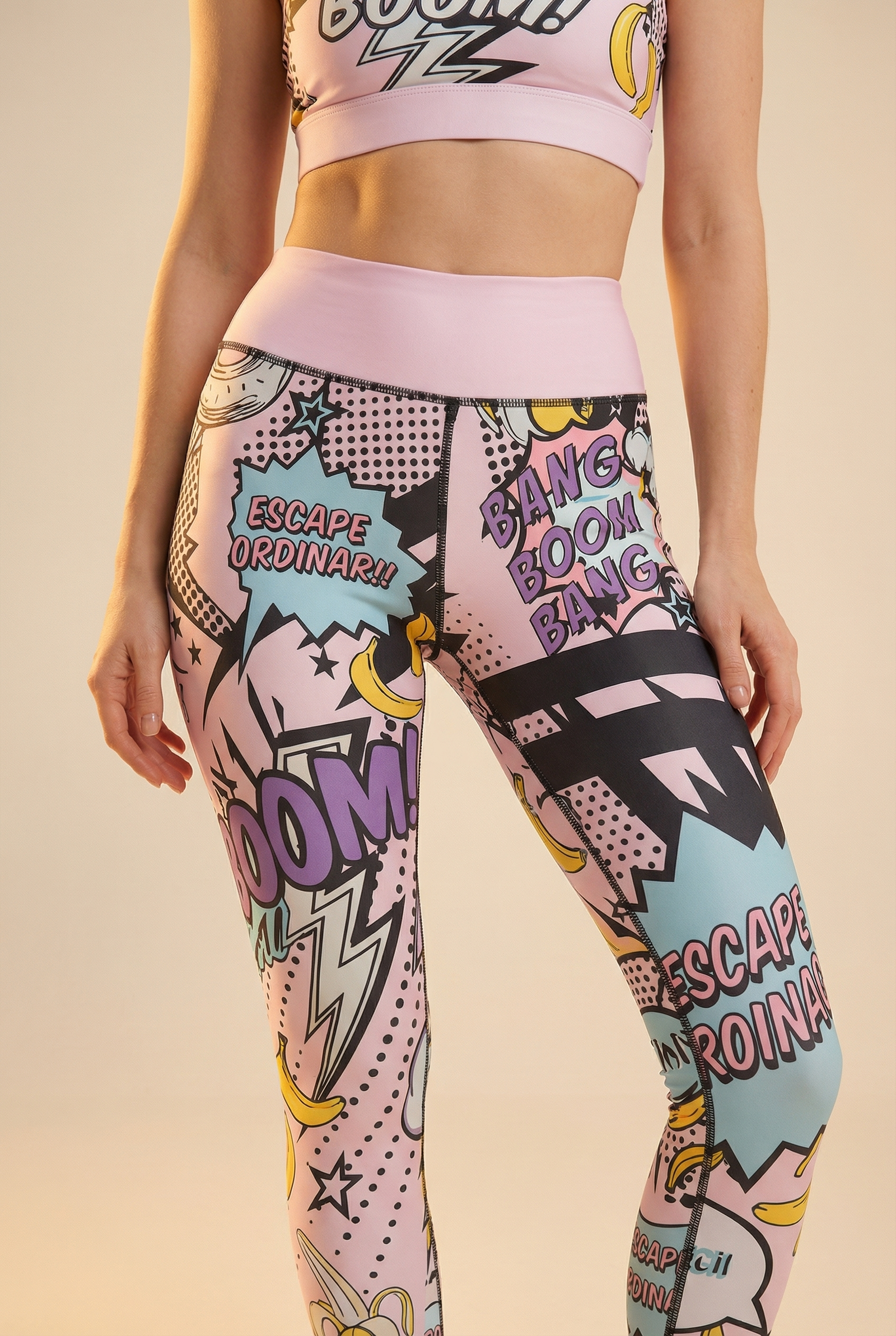 StudioPrint Pop Art High-Waist Legging in Pink