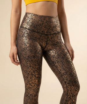 StudioPrint Speckle High-Waist Legging in Bronze