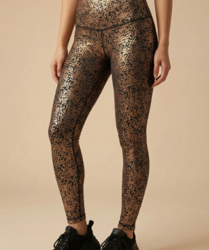 StudioPrint Speckle High-Waist Legging in Bronze, view 5
