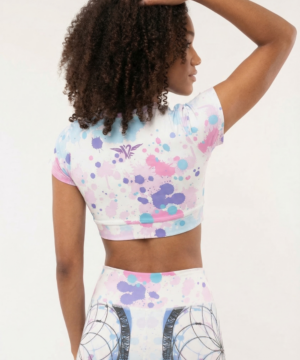 StudioPrint Sports Bra in Pink, view 3