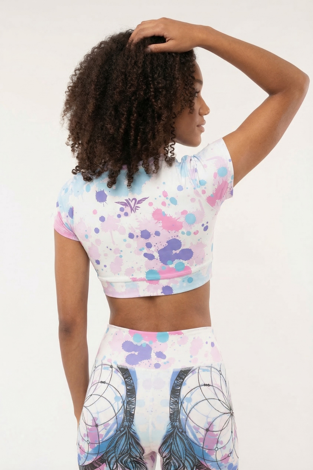 StudioPrint Sports Bra in Pink, view 3