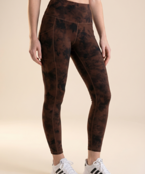 Tie-Dye Lift Pocket High-Waist Legging in Brown, view 3