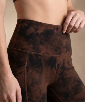 Tie-Dye Lift Pocket High-Waist Legging in Brown, view 5