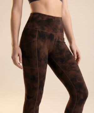 Tie-Dye Lift Pocket High-Waist Legging in Brown