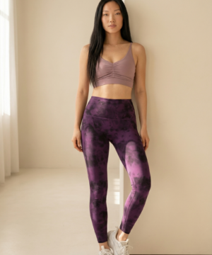 Tie-Dye Printed Lift High-Waist Legging in Dark Berry, view 6