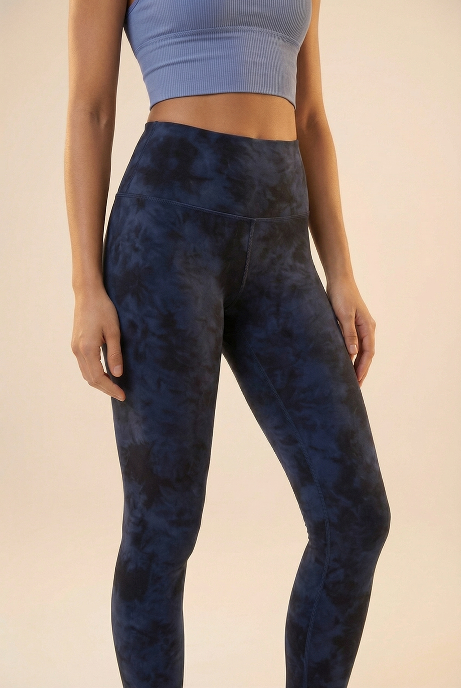 Tie-Dye Printed Lift High-Waist Legging in Navy